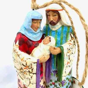 Jim Shore, Blessed Family, Collectible Ornament of Mary Joseph and Jesus - Picture 1 of 4