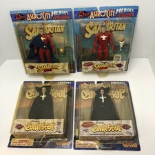 Astro City Heroes & Villains Lot 4 Figures 1998 ZJ Toys Samaritan & Confessor X2