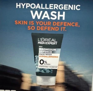 L'Oreal Men Expert Sensitive Skin Face Wash Magnesium Defence Facial Cleanser - Picture 1 of 6