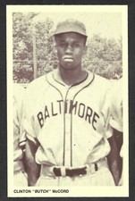 1991 RETORT Clinton Butch McCord  NEGRO LEAGUE  3-1/2 x 5-1/2  PHOTO POSTCARD #1