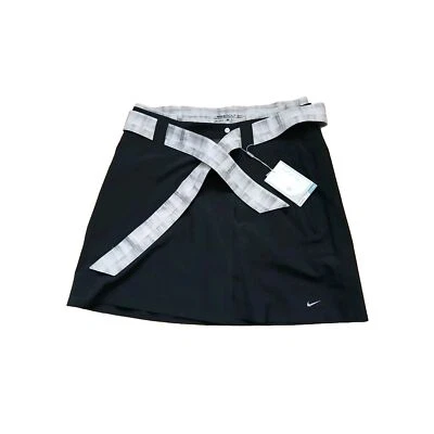 NUEVO CON ETIQUETAS Para mujeres Nike Dri-Fit Convertible Golf Falda/Pantalones Cortos Negros y Cuadros Talla 4 Foto 1 de 3