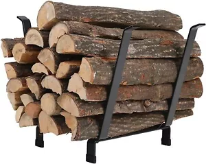 Medium Decorative Firewood Rack Wood Storage Log Holder Indoor Outdoor Fireplace - Picture 1 of 15