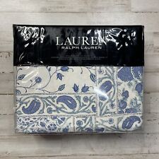 Ralph Lauren Callen Floral 3-PC Duvet Set Full/Queen Blue Cream Cotton NWT
