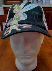 NEW NWT TINK TINKER BELL SEQUINED Disney World Mesh Trucker Style Snapback Hat - Picture 1 of 6