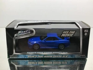 FAST&FURIOUS 86219 BRIAN'S NISSAN SKYLINE GT-R R34 -BLUE 1:43- HIGH QUALITY IB - Imagen 1 de 7