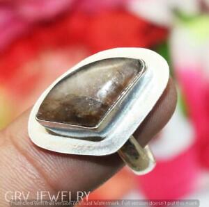 Natural Agate Gemstone Ring Handmade Jewelry Us Size 8.5" U255-E29