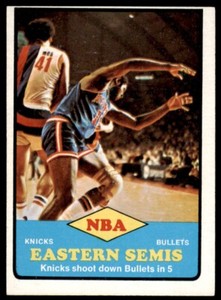 1973-74 Topps NBA Eastern Semis  EX New York Knicks/Baltimore Bullets #62