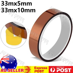 33M 5-10mm Kapton Tape High Temperature Heat Resistant Polyimide Tape AUS - Picture 1 of 11