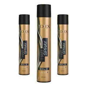 TOTEX PROFESSIONAL PERFORMANCE HAIR SPRAY GOLD STRONG HOLD 400 ML (3 PCS OFFER)