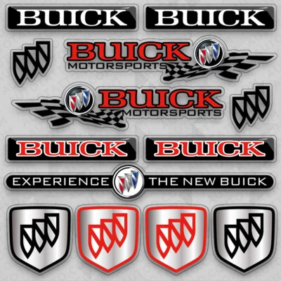 Buick GS Gran Motors Coche Deportivo Medalla Logo Rayas Adhesivo Vinilo 3D Calcomanía Decoración Foto 1 de 3