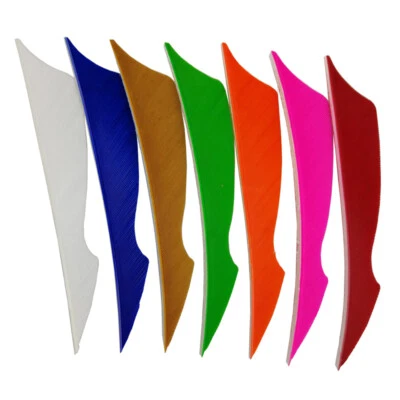 50X 4" Archery Arrow Feather Fletches Natural Turkey Fletching Right Wings DIY - Image 1 of 4