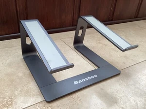 Aluminum Laptop Stand for Desk Compatible with Mac MacBook Pro Air Detachable - Picture 1 of 9