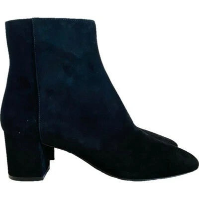 New! Bruno Magli Vinny Suede Ankle Block Heel Boot Black Size 42 / 12 MSRP $495 - Image 1 of 4