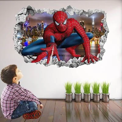 Spiderman Wall Art for Marvel Fans: Superhero Decal Sticker Print - Image 1 of 3