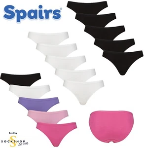 Womens Bamboo Bikini Briefs, Low Rise, High Leg Underwear, 5 Pack, Multi- Spairs - Picture 1 of 19