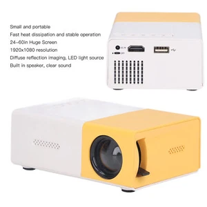 Mini LED Portable Pocket Projector HD 1080P Movie Video Home Theater Multi-port - Picture 1 of 24