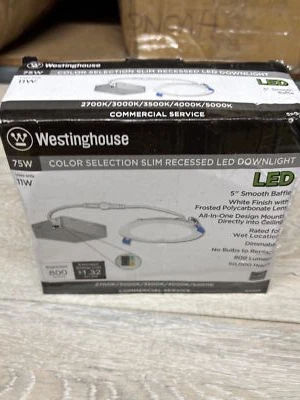 Westinghouse Slim 5 pulgadas LED empotrado integrado sin canas seleccionable 52050 Foto 1 de 3