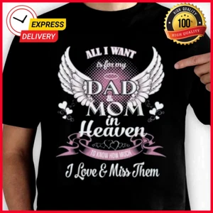 Camiseta Mom & Dad My Angels, en memoria de los padres en el cielo - Imagen 1 de 3