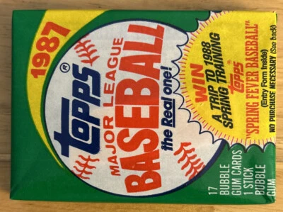 1987 Topps Wax Pack Earnie Riles Brewers (Top) Harry Spilman Giants (Back) - Image 1 of 2