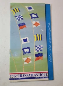 Paquebot France Ocean Liner Passenger List 1973 6 Jul - Imagen 1 de 7