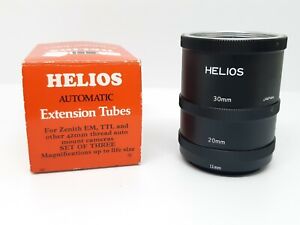 HELIOS AUTOMATIC Extension Tubes 11mm, 20mm, 30mm ZENITH EM, TTL appareil photo
