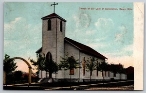 Postcard Church of Our Lady of Consolation Carey Ohio *6791 - Picture 1 of 2