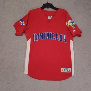 DOMINICANA WBC Jersey 2006 Mens Large Majestic SEWN World Baseball Classic VTG - Picture 1 of 18