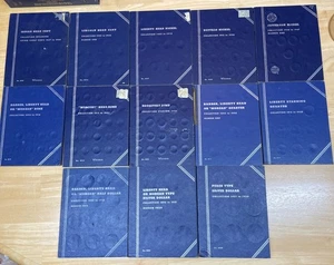 LOTTO 13 album monete Whitman, USATI - Penny, Nickel, Dime, Quarter, Half, Dollar - Foto 1 di 18