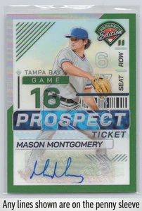 2024 Panini Prospect Edition #29 Mason Montgomery Green Firme Holo - Foto 1 di 2