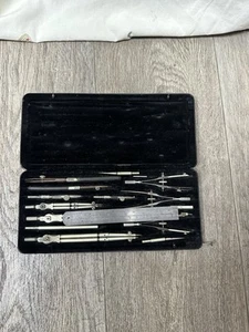 Hochwertiges antikes Zeicheninstrumentenset Architekt, Kartograph - Bild 1 von 7