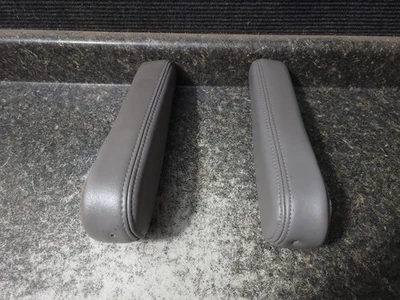 03 - 06 Chevy Silverado Front Seat Arm Rest Pair Gray Leather Used OEM - Image 1 of 4