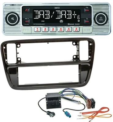 Dietz Bluetooth MP3 DAB USB Autoradio für VW Up AA AAN 2011-2016 piano black - Bild 1 von 4