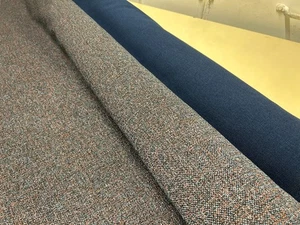 Tela de mezcla de tweedy de diseño hecha PARA NEXT 140CMS de ancho material ignífugo - Imagen 1 de 18