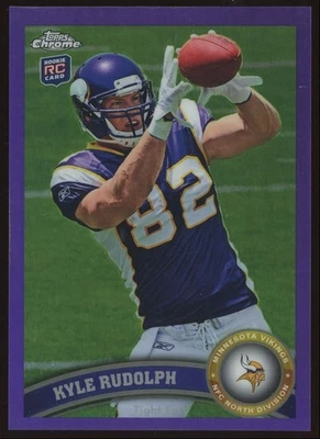 Kyle Rudolph #203 2011 Topps cromo púrpura refractor novato Vikings SP RC/499 Foto 1 de 3