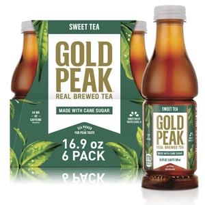 Iced Tea, Sweet Tea, 16.9 Fl Oz Bottles, 6 Pack - Picture 1 of 12