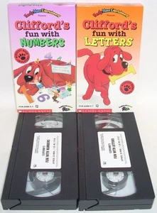 CLIFFORD'S Fun With Numbers & Letters VHS ( LOT OF 2 ) Big Red Dog 1992 fhe - Picture 1 of 5