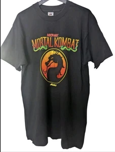 Vintage 1992 Mortal Kombat T-Shirt Fruit of The Loom Single Stitch Large  - Bild 1 von 10