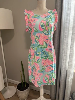 New Lilly Pulitzer Carmelisa Lined Shift Dress Totally Blossom Size 10 MSRP $158 - Image 1 of 4