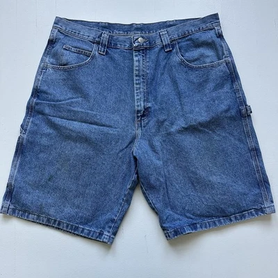 Pantalones Cortos de Jean Wrangler Para Hombre Talla 38 Carpintero Denim Y2K Skate Grunge Foto 1 de 4