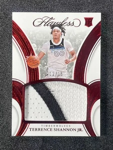 2024-25 Panini Flawless Terrence Shannon Jr. Jumbo Game Worn Patch RC Ruby /15 - Picture 1 of 2