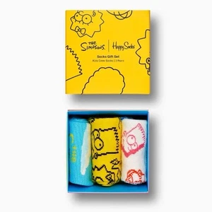 Happy Socks 3Pk Simpsons Socks Gift Set Kids 7-9 Years Old - Picture 1 of 4