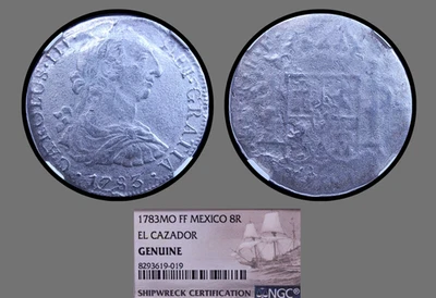 1783MO FF Mexico 8 Reales El Cazador Shipwreck Coin NGC Graded AMAZING #019 - Image 1 of 3