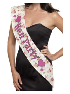 Deluxe Vintage Hen Party Sash, Pink - Picture 1 of 1
