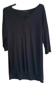 M&S Marks & Spencer  Collection Black Jumper Long Sleeve V Neck Size UK 12