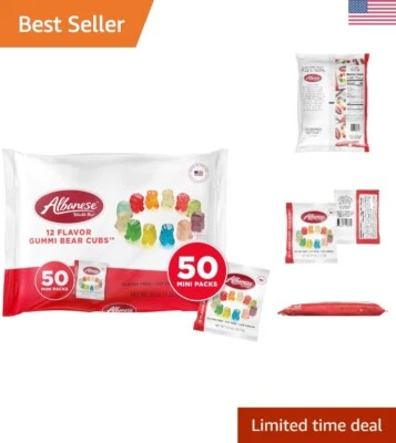 Los mejores paquetes de bocadillos de oso de goma con sabor del mundo - 50 golosinas envueltas individualmente Foto 1 de 4