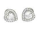 Sterling Silver Heart Shape CZ Stone Women's Earrings
