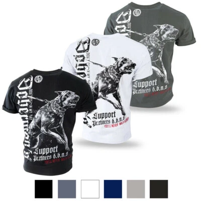 T-shirt aggressiva Dobermans uomo caccia cane pit bull banditi supporto TS220