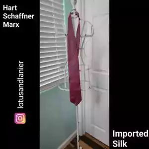 Cravatta di seta importata Hart Schaffner Marx con motivo - Foto 1 di 5