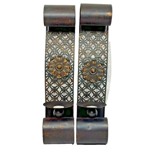 Pair of Pier 1 Imports Metal Scrolled Wall Sconce Candle Holders - Picture 1 of 24