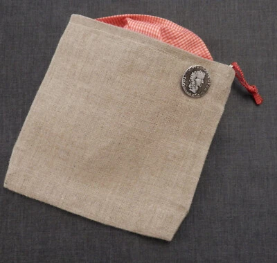  GELDSACK B GELDBEUTEL mit Münze  Upcycling DEUTSCHE BUNDESBANK  - Bild 1 von 2